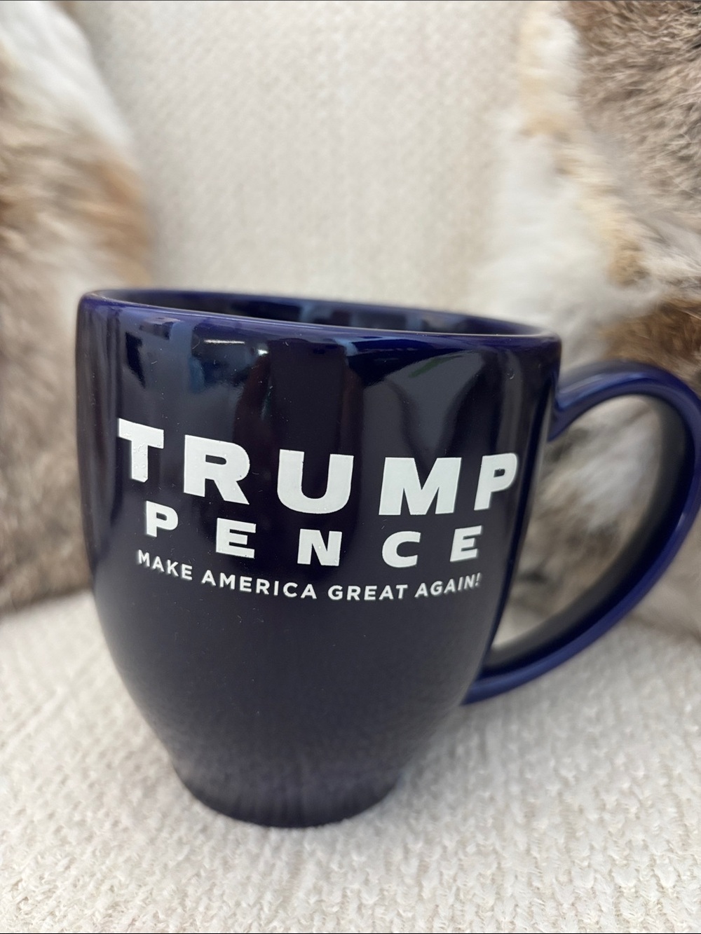 Navy Ceramic Political Campaign Mug